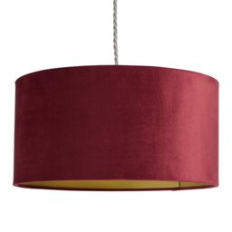 Habitat Cherry Velvet Easy Fit Lampshade - 40cm