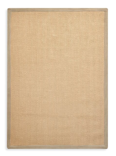 Habitat Herringbone Neutral Boarder Jute Rug - 160x230cm