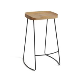 Habitat Arte Metal Bar Stool - Oak