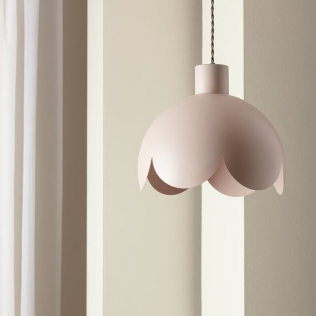 Habitat Pink Scallop Metal Easy Fit Lampshade - 30cm
