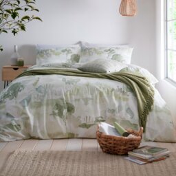Appletree Edale Cotton Printed Green Bedding Set - Superking