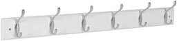 Habitat 6 Piece Double Chrome Coat Hooks - White