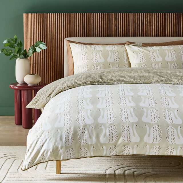 Habitat x Scion Cotton Swim Swam Swan Bedding Set - Double