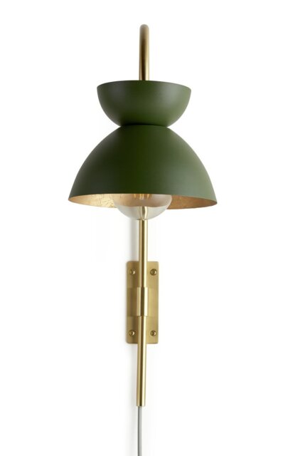 Habitat Dasni Wall Light - Green & Brass