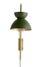 Habitat Dasni Wall Light - Green & Brass