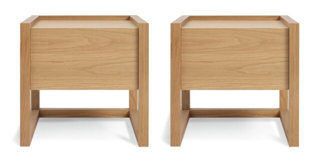 Habitat 60 Hana 1 Drawer Set of 2 Bedside Table  - Oak