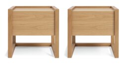 Habitat 60 Hana 1 Drawer Set of 2 Bedside Table  - Oak