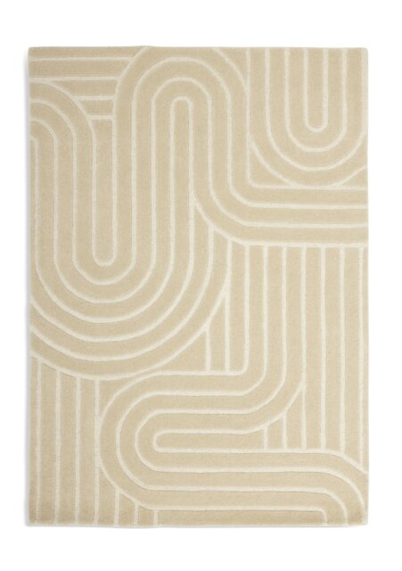Habitat Mirage Carved Cream Cut Pile Rug - 160x230cm