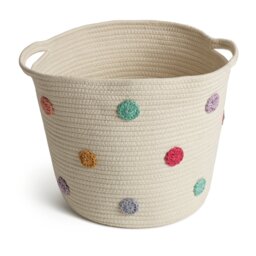 Habitat 35 Litre Spot Rope Storage Basket - White