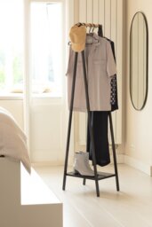 Brabantia Linn Compact Clothes Rail with Shelf - Matt Black