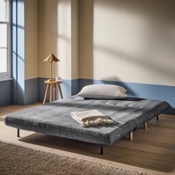 Habitat Pillow Fabric Double Chair Bed - Black