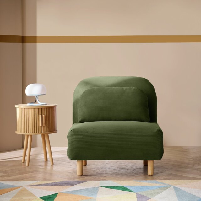 Habitat Benji Single Fabric Chairbed - Green