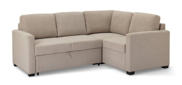 Habitat Reagan Fabric Right Hand Corner Sofa Bed - Natural