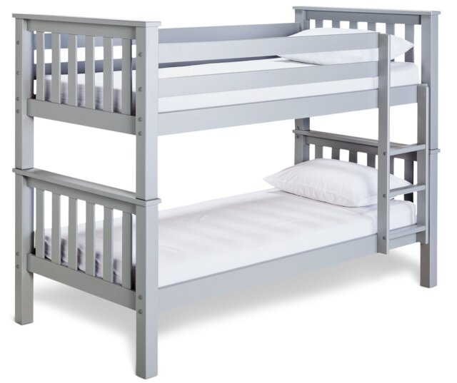Habitat Heavy Duty Detachable Bunk and 2 Mattresses - Grey