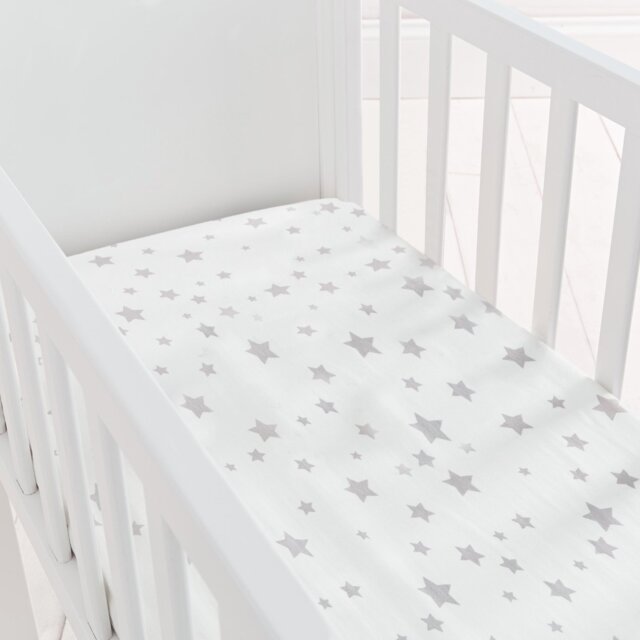 Silentnight Safe Nights Nursery Grey Fitted Sheets - Crib