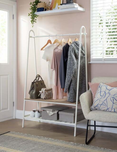 Habitat Turner Double Clothes Rail - White