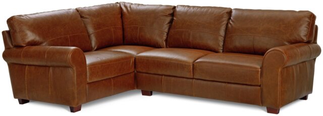 Argos Home Salisbury Leather Left Hand Corner Sofa - Tan
