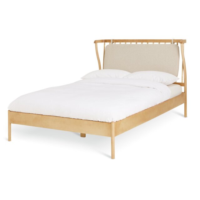 Habitat Hugh Wooden Double Bed - Light Wood