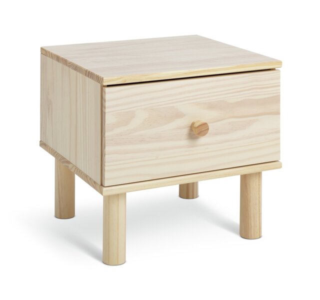 Habitat Akio 1 Drawer Bedside Table - Pine