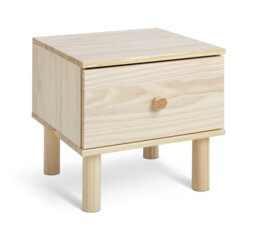 Habitat Akio 1 Drawer Bedside Table - Pine