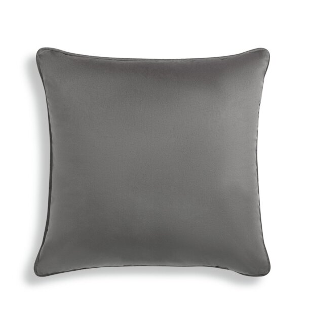 Habitat Velvet Cushion - Grey - 55x55cm