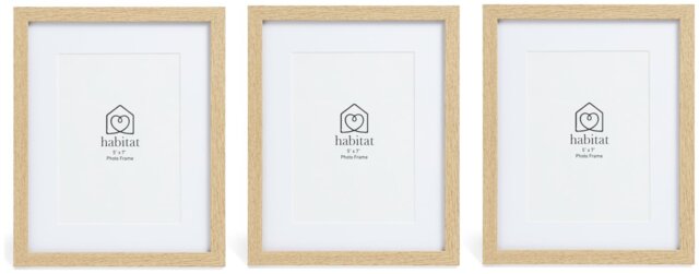 Habitat Oak Effect 3 Pack Picture Frame - Mixed Sizes