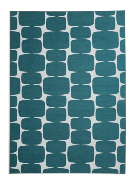 Habitat x Scion Lohko Printed Rug - 160 x 230cm -Teal