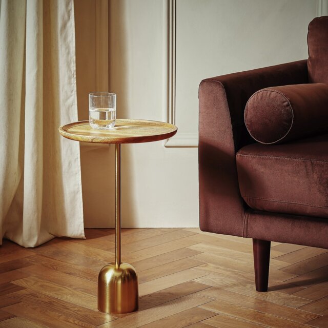 Habitat Jantis Side Table - Gold