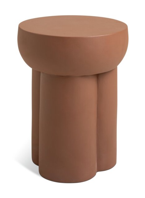 Habitat Palma Round Concrete Effect Garden Side Table- Brown