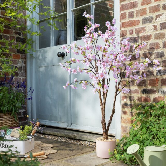 Garden By Sainsbury's Artificial Cherry Blossom Tree In Pot