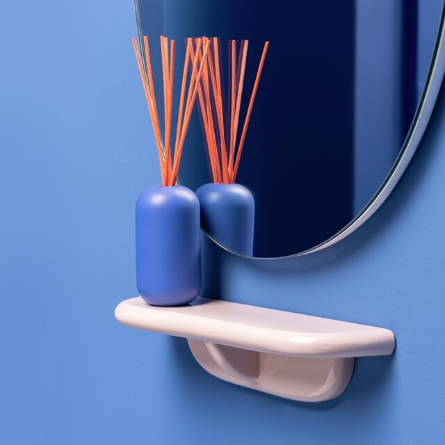 Habitat 60 Yumemi Wall Shelf by Felix Conran - Pink