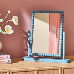 Habitat Blue Bobbin Dressing Table Mirror - 35x33cm
