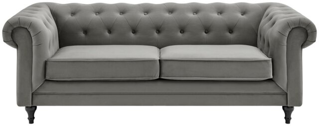 Habitat Chesterfield 3 Seater Velvet Sofa Bed - Charcoal