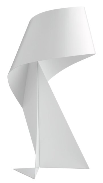 Habitat Ribbon 36cm Metal Table Lamp - White