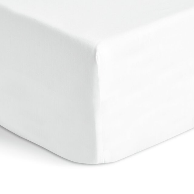 Habitat Cotton Rich 180 TC White Fitted Sheet - Small Double
