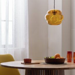 Habitat Orange Glass Honeycomb Easy Fit Lampshade - 25cm