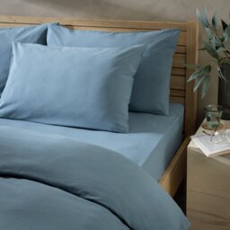 Habitat Cotton Rich 180 TC Standard Pillowcase Pair - Denim