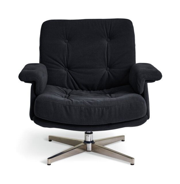 Habitat Dawson Fabric Swivel Chair - Charcoal
