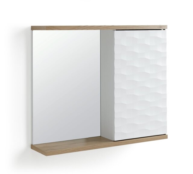 Habitat Zander Mirrored Cabinet - White