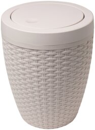 Addis Rattan Bathroom Bin - Cream