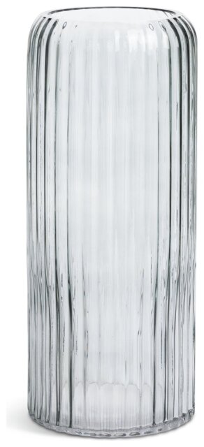 Habitat Tall Ribbed Glass Vase - Clear