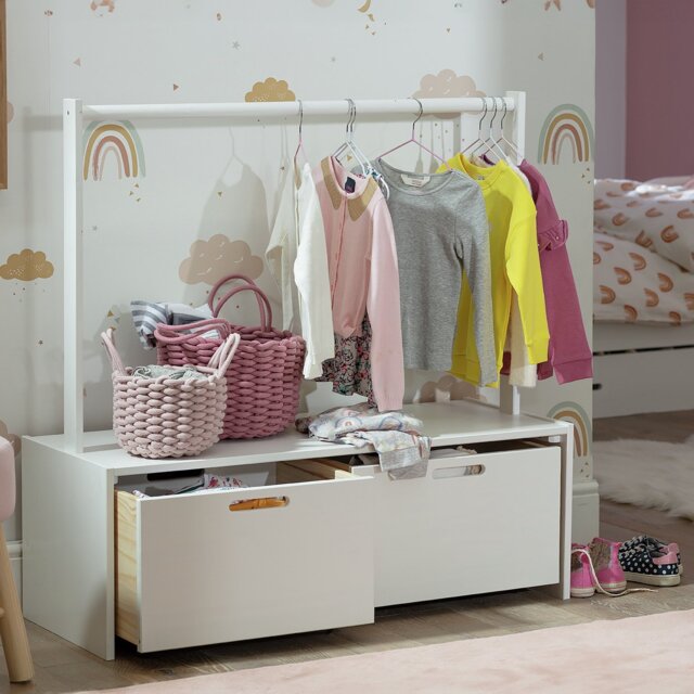 Habitat Kids Rico Rail with Storage Unit - White