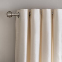 Habitat Faux Silk Eyelet Curtains - Champagne - 117x137cm