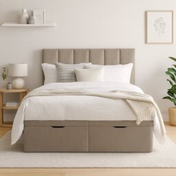 Millbrook Piper Double Fabric End Lift Ottoman Bed - Natural