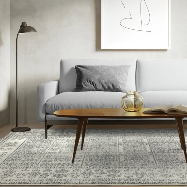 Asiatic Nova Tribal Grey Cut Pile Rug - 120x170cm