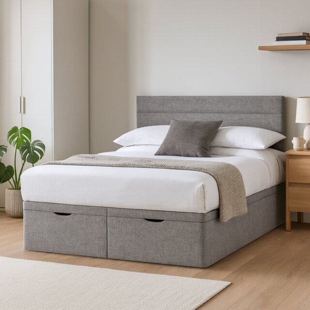 Millbrook Miller Double Fabric End lift Ottoman Bed - Grey