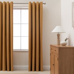 Habitat Blackout Eyelet Curtains - Mustard Yellow - 228x228cm