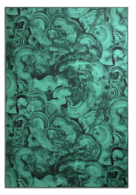 Habitat Malaki Print Green Flatweave Rug - 120X170cm