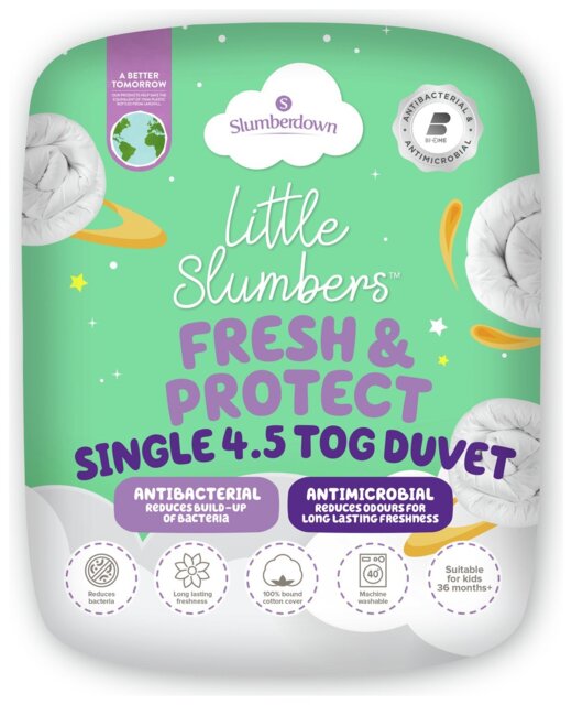 Slumberdown Anti Bacterial 4.5 Tog Kids Duvet - Single