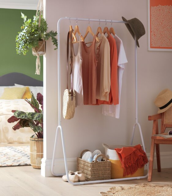 Habitat Arnie Clothes Rail - White